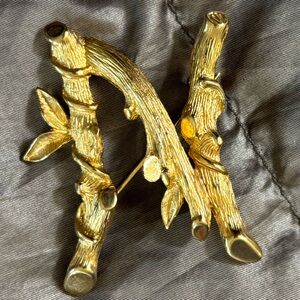 Golden “N” Three Branch Brooch